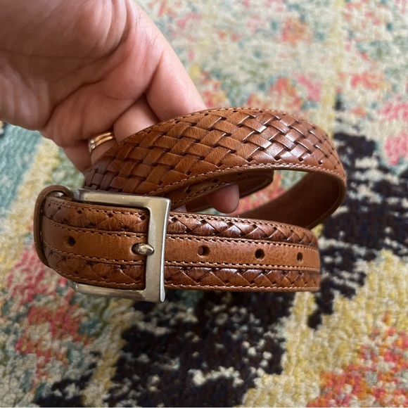 Vera pelle made in Italy braided belt mens size 42 - Picture 1 of 8